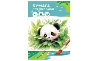 Папка для рисования А3 10л "BG.Панда" 120г/м² Пр10А3_58059