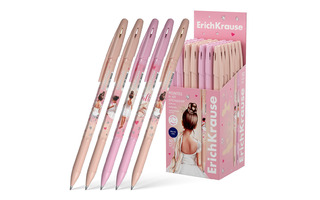 Ручка шариковая "Erich Krause.R-301 Stick&Grip Pointesl" синяя 0,7мм 61004