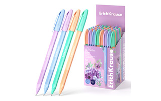Ручка шариковая "Erich Krause.U-108 Stick Pastel Bloom" синяя 1мм 61020