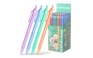 Ручка шариковая "Erich Krause.R-305.Matic Pastel Bloom" синяя автомат 0,7мм 61060