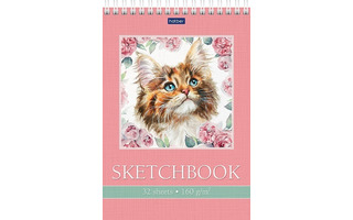 Скетчбук А5  32л "Живой взгляд" гребень тв.подложка 160г/м² 32Б5Aгр_29848 Хатбер