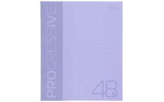 Тетрадь 48 л "Progressive" фиолетовая клетка пластиковая обложка 48Т5В1 068012 (256) Хатбер
