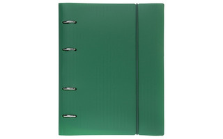 Тетрадь А5 120л на кольцах "Velvet зеленая" пластик.обл на резинке Хатбер 120ТК5Вр1_01607 081580