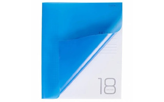 Тетрадь 18л "Пластиковая обл.Синяя" линия 18Т5В2 078247 Хатбер