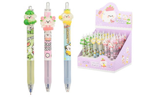 Ручка шариковая "Basir.FRUIT PARTY" автомат синяя 0,5мм JD-5509