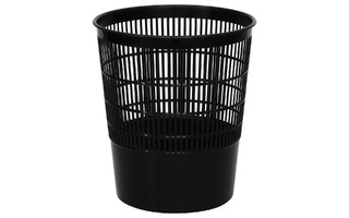 Корзина для мусора 18л черная сетчатая Стамм КР01