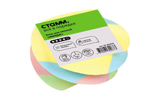 Блок для записи "Офис" 8*8*5 цветной спираль проклеенный БЗ-884810/БС02 Стамм