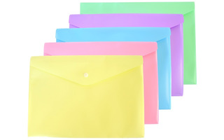 Папка с кнопкой А4 "deVente.Pastel" 330x235 мм 180мкм непрозрачная ассорти 3071341