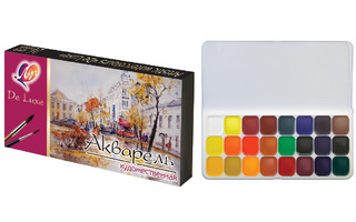 Краски  акв 24 цв "Люкс" 14С 1039-08  Луч