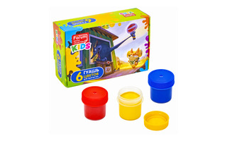 Гуашь  6 цв 25 мл "Зверята" FG-206-Z Forum 8062