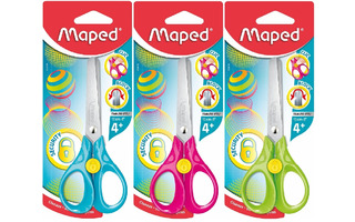 Ножницы 13 cм "Maped.Security" с блокировкой лезвий школьные ассорти 473110