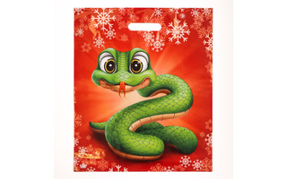 Пакет   38*45 "Глянец.НГ.Веселые друзья" 60мкм с вырубкой (цена за уп 50шт)9891 Цена 1шт 14,02