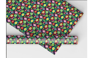 Бумага упаковочная 67*97см "Новогодние шары" Код 404 15.16.02145