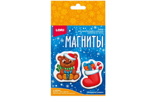 Набор для творчества из гипса "Фигурки на магнитах.Новогодние подарки" малый Пз/Г-078