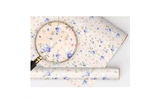 Бумага упаковочная 67*97см "Сиреневые магнолии" код 440 15.25.02488 двухстороняя