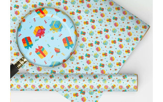 Бумага упаковочная 67*97см "Подарки" код 404 15.11.02414