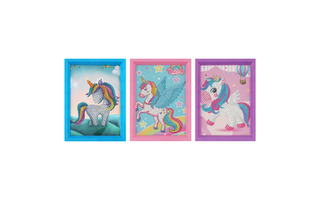 Мозаика алмазная "Единороги" 13*23см на картоне частич.выкл М-12096 Mazari