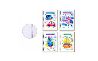 Блокнот "Транспорт" 13*18см 78л клетка 70г/м2 мягкая объемная обл. М-3163 Mazari