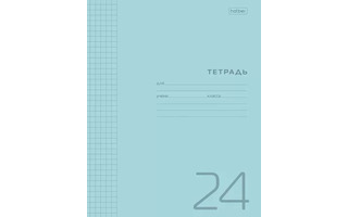 Тетрадь 24л  "Пластик.обл.Голубая" клетка 65г/кв.м 24Т5В1 083591 Hatber