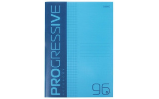 Тетрадь А4  96 л "PROGRESSIVE.Синяя" клетка пласт.обл 96Т4В1 084963 Хатбер