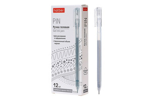 Ручка гелевая "Hatber.Pin" серебро 0,5мм трехгран.корпус GP_086980