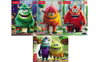 Пазлы Хатбер   24эл "Монстрики" ассорти 24ПЗ5 088358