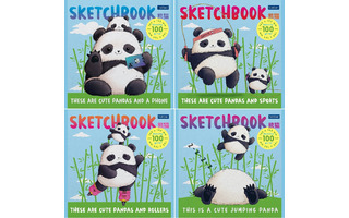 Скетчбук А5  40л "Плюшевые панды" 100г/м² 16,5*16,5см 40Б5лА 087495 Хатбер
