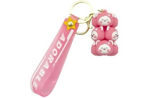 Брелок "Котики" резиновый 5см DH-204 331458