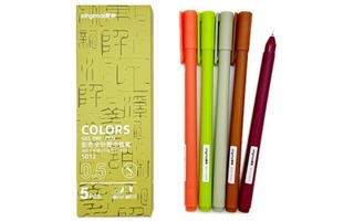 Набор  5 гелевых ручек "Светлые" 0,5мм DE-455/№5012