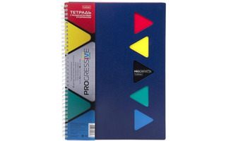 Тетрадь А4  96 л "PROGRESSIVE CANVAS" гребень пласт.обл 4разд. 96Т4В1гр_05309 081661 Хатбер
