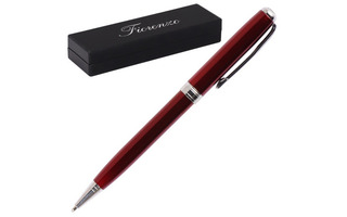Ручка подарочная "FIORENZO" поворотный механизм, корпус бордовый 0,7мм синяя 232049 Кокос