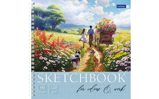 Скетчбук А4  60л "Счастливые моменты" гребень тв.обл 120г/м² 60Тт4Агр_31790 087195 Хатбер