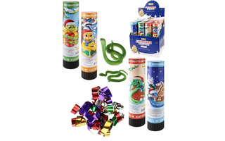 Хлопушка 20см пружинная "Новогодняя змея" с сюрпризом Х-4118