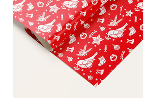 Бумага упаковочная новогодняя "Новогоднее настроение" 70*100см  10шт в уп (цена за 1 лист) УБ-6512