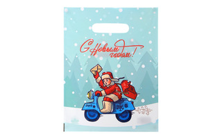 Пакет   23*30 "Бутик.НГ.Новогоднее послание" 30мкм с вырубкой (цена за уп 100шт) 1503 Цена 1шт 3,90