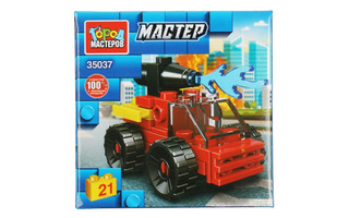 Конструктор пласт "Пожарная машина" 21дет 359461 35037-JS (0189) Город мастеров