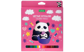 Карандаши 24 цв "ECO.Плюшевые панды" CS_087799 Хатбер