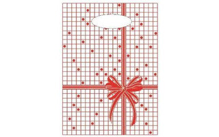 Пакет   22*32 "Мини.Красная клетка" 12мкм с вырубкой (цена за уп 100шт)одностор.ВНР00009 Цена1шт1,37