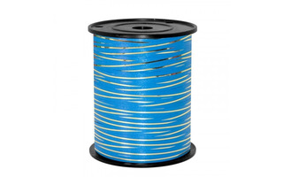 Лента цветная 0,5*250 с золот. полосой голубая ТДМ59534