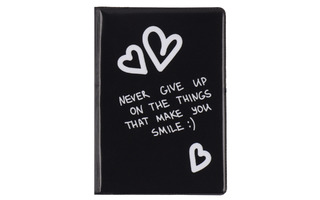 Обложка для паспорта "Never give up" ПВХ 232591 (6162) Кокос