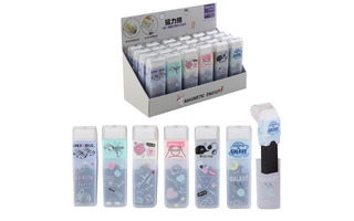 Ластик "Музыкальный" 7*2*1,4см резина черный ассорти пласт держатель 242189 (3862) Кокос