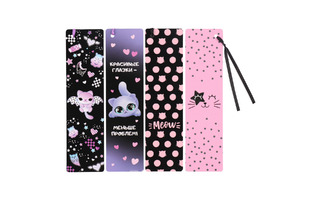 Закладки "Cat Style" 17см картон с лентой 4шт (цена за набор) 230925 () Кокос