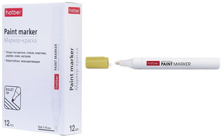 Маркер-краска "Hatber" золото 1-4мм 2ВР_20114  046369