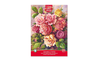 Альбом для акварели 20л "Розы" А4 180г/кв.м склейка 45439 ErichKrause