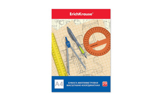 Бумага масштабно-координатная А4 20л "ErichKrause" оранжевая 49725