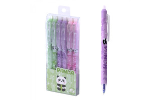 Ручка Пиши-стирай гелевая "Alingar.Панды" автомат синяя 0,5мм AL11117