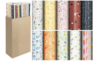 Бумага упаковочная 70*100см "Золотая сказка.Terrazzo&Memphis" (цена за 1лист) 592054