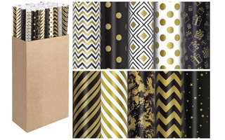 Бумага упаковочная 70*100см "Золотая сказка.Golden pattern" (цена за 1лист) 591912