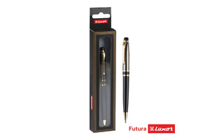 Ручка шариковая "Luxor.Futura" синяя 0,7мм черный/золото 2897