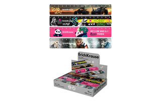 Линейка  15 см пласт ErichKrause ассорти 63531